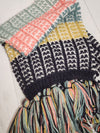 Colorburst Fringe Knit Scarf
