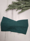 Deep Green Textured Faux Bow Headhug
