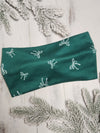 Green Bow Faux Bow Headhug