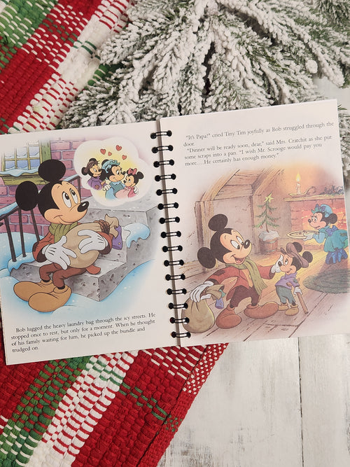 Mickey's Christmas Carol Upcycled Journal