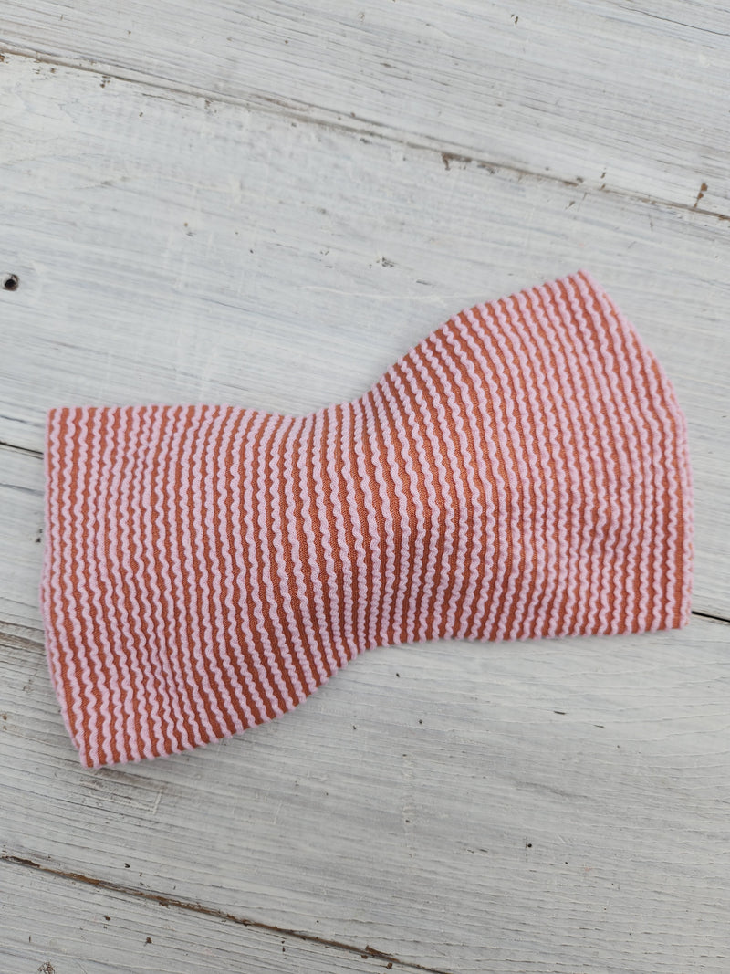 Light Rust Textured Faux Bow Headhug