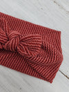 Dark Rust Textured Faux Bow Headhug