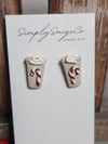 Peppermint Latte Handmade Clay Earrings