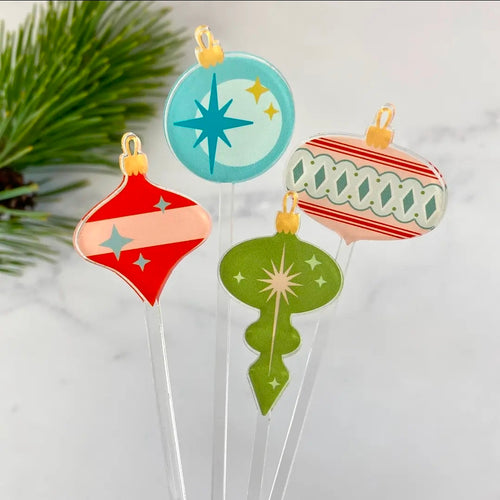 Vintage Ornament Acrylic Stir Sticks