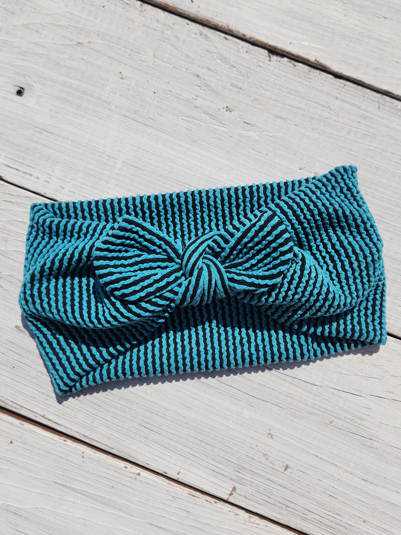 Turquoise + Black Urban Textured Headhug