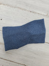 Navy Textured Faux Bow Headhug