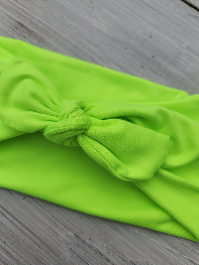Headhug - Safety Green Faux Bow