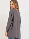 Beloved Two Pocket Sweater - Charcoal