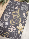 Waffle Kitchen Towel with Hanging Loop - Holiday Fun