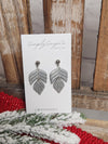 Silver Leaf Handmade Clay Earrings
