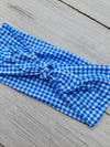 Headhug - Blue Gingham Faux Bow