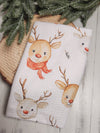 Waffle Kitchen Towel with Hanging Loop - Reindeer