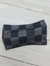 Black & Grey Check Faux Bow Headhug