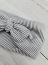 Grey Textured Faux Bow Headhug