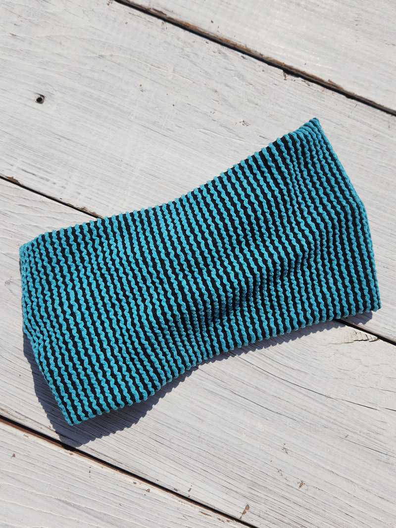 Turquoise + Black Urban Textured Headhug