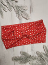 Red Polka Dot Faux Bow Headhug