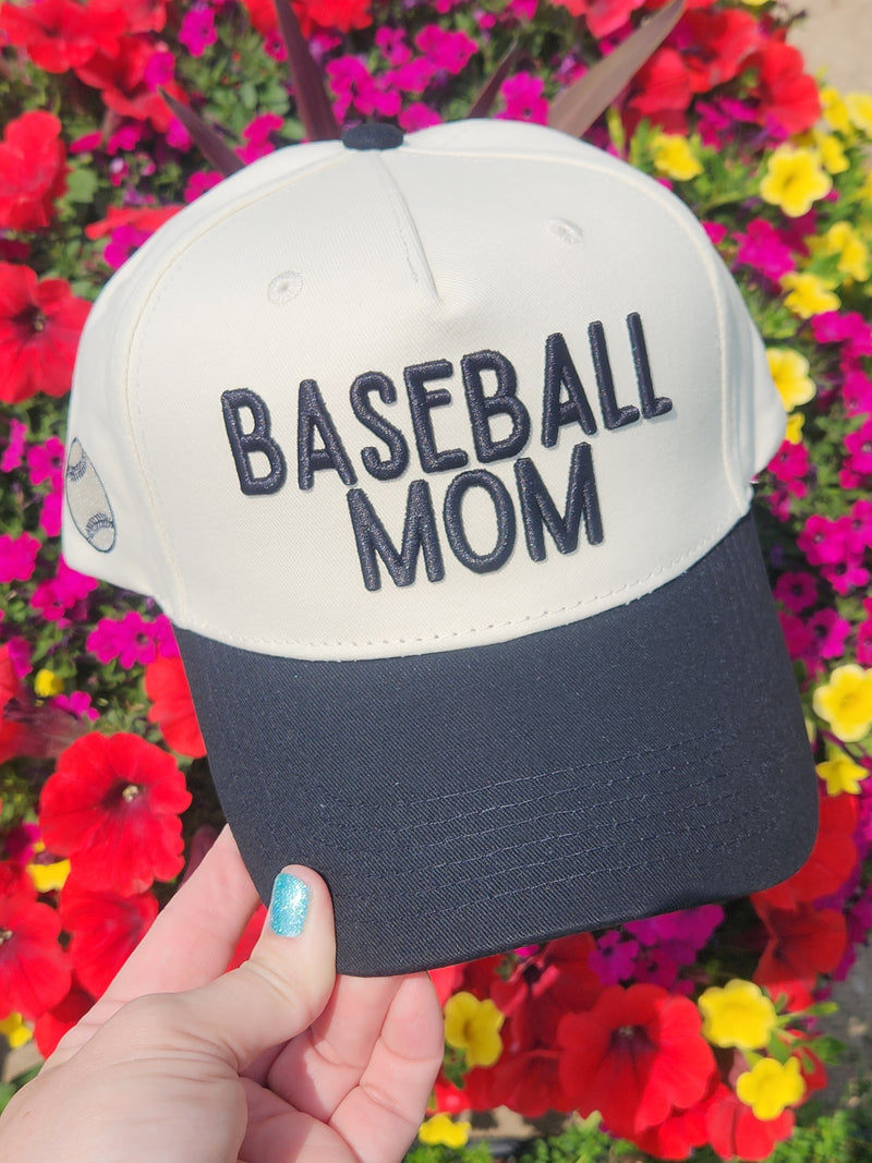 Baseball Mom | Embroidered Snapback Trucker Hat