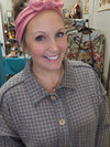 Grey Check Medium Weight Shacket (small- 3xl)