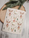 Holly Deer Swedish Dishcloth