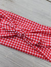 Headhug - Red Gingham Faux Bow