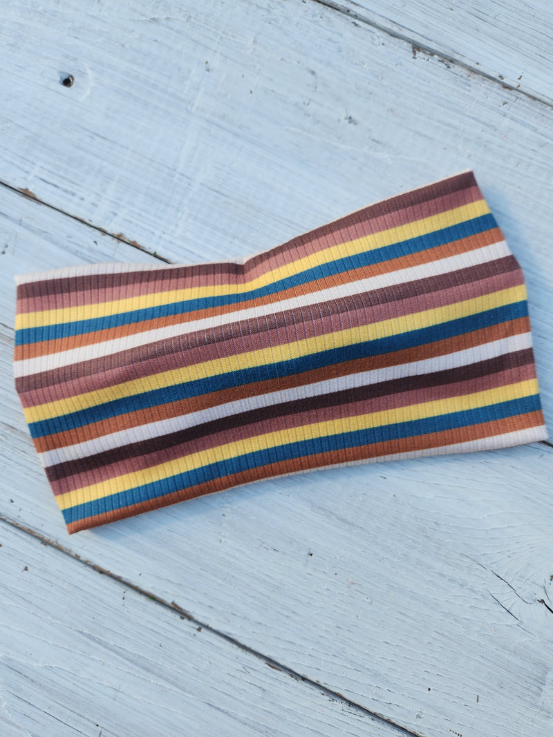 Vintage Stripe Faux Bow Headhug