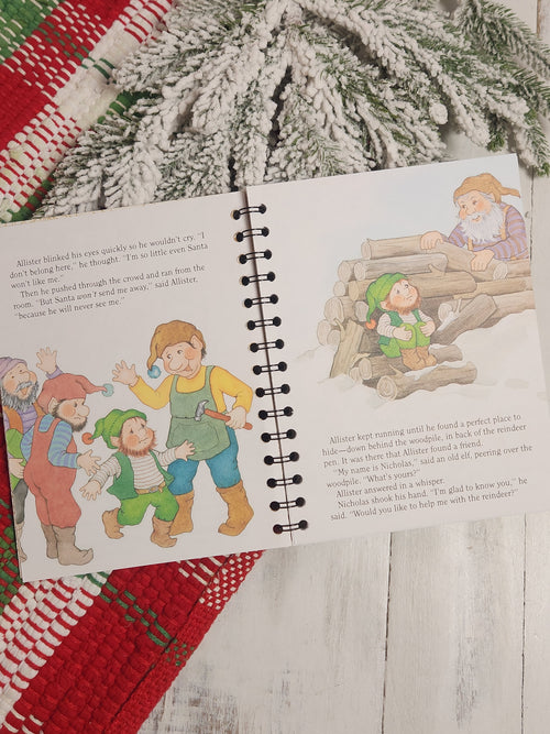 The Little Christmas Elf Upcycled Journal