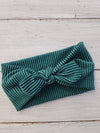 Green Textured Faux Bow Headhug