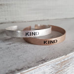 Brushed Copper Cuff Bracelet - Kind