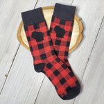 Wisconsin Buffalo Plaid Socks