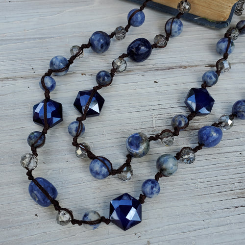 Double Strand Sodalite Necklace