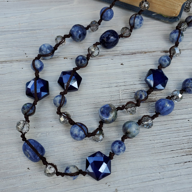 Double Strand Sodalite Necklace