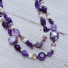 Mixed Bead Amethyst & Pearl Necklace