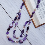 Mixed Bead Amethyst & Pearl Necklace