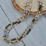 Three Strand Neutral Bead Necklace