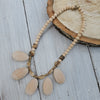 Natural Wooden and Stone Bead Necklace
