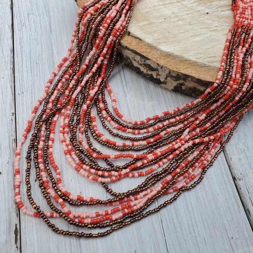 Woven Seed Bead Statement Necklace