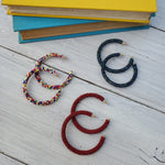 Bead Hoop Earrings - 3 Colors