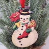 Vintage Snowman Wood Ornament
