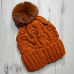 Caguas Cable Knit Thermal Lined Beanie Hat - 3 Colors