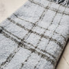 Abuja Blue Plaid Fringe Infinity Scarf