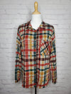 Seldovia Multicolor Plaid Button Up Top