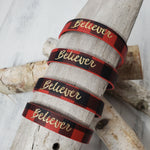 "Believer" Buffalo Plaid Bracelet
