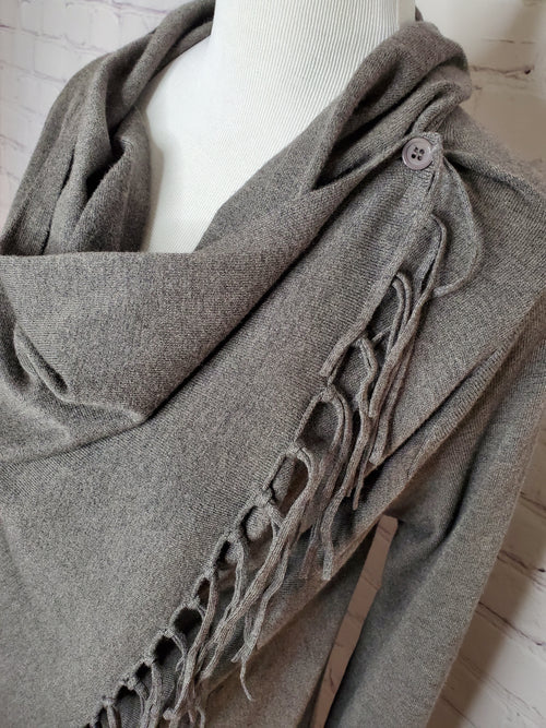 Bonito Fringe Cardigan - Charcoal