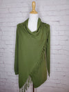 Bonito Fringe Cardigan - Chive