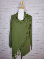 Bonito Fringe Cardigan - Chive