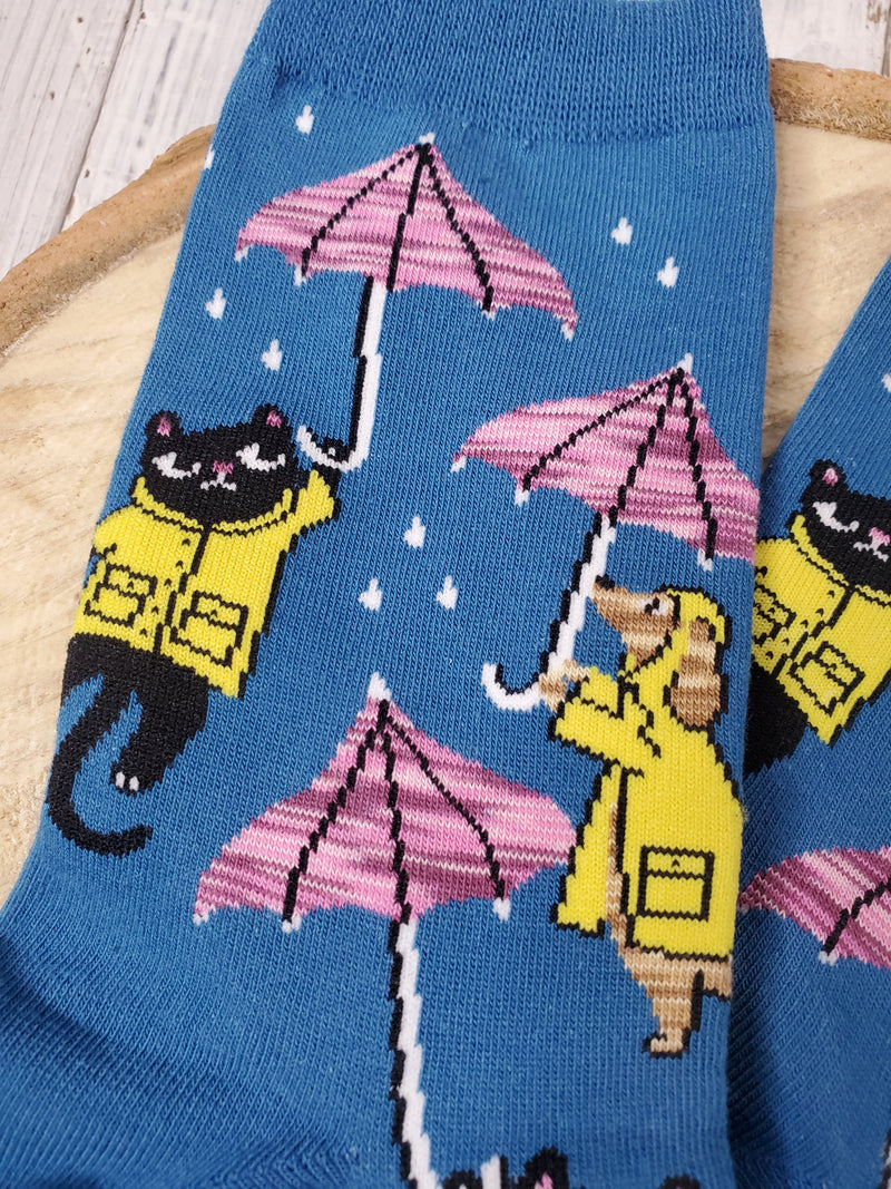 Raining Cats & Dogs Crew Socks