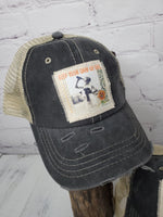 "Keep Your Chin Up, Girl" Distressed Trucker Hat