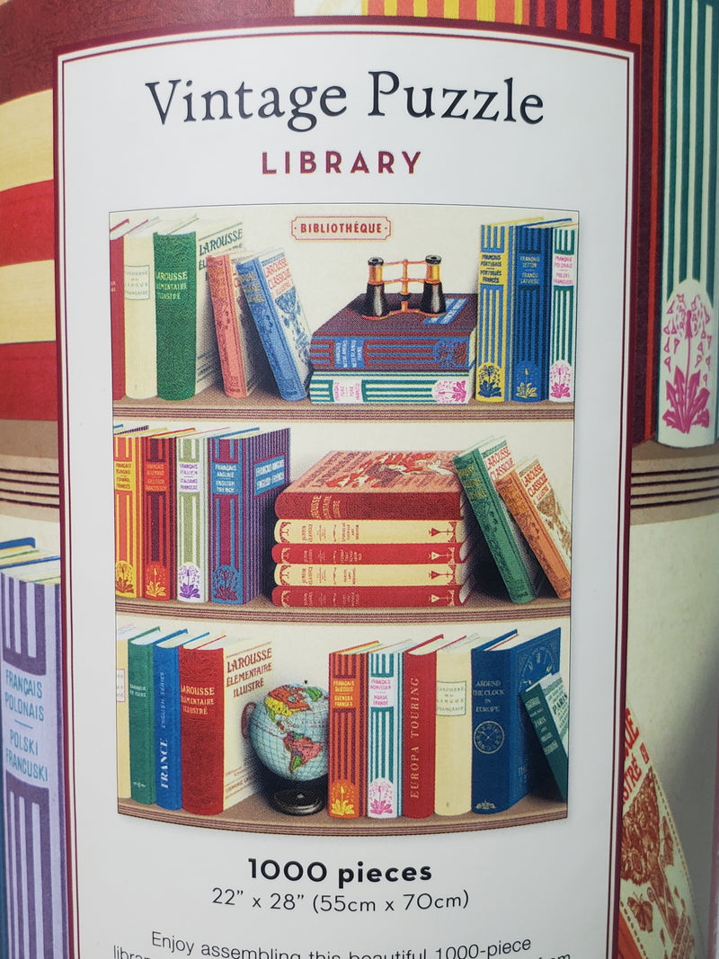 Library Books 1000 piece Puzzle by Cavallini & Co.