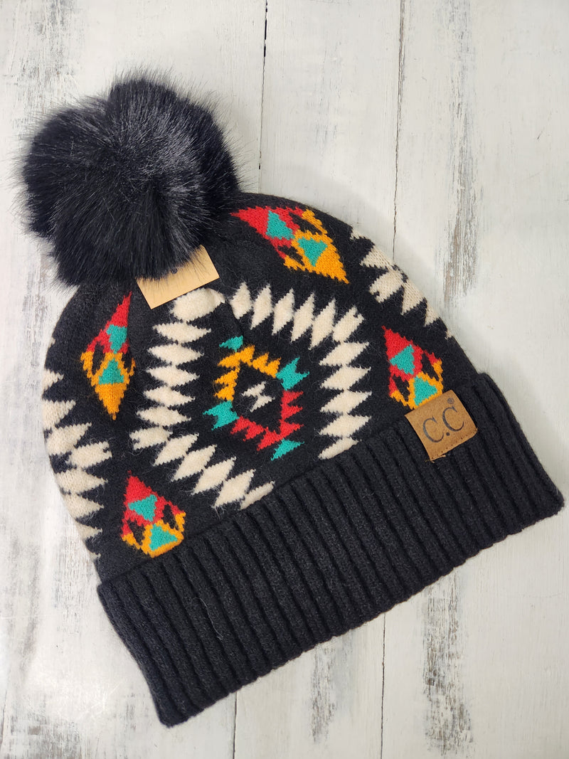 Aztec Beanie Hats - 4 Colors