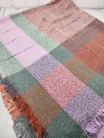 Gingham Colorful Scarf - Pink & Sage